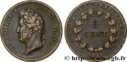 FRANZÖSISCHE KOLONIEN - Louis-Philippe, für Guadeloupe 5 Centimes Louis Philippe Ier 1841 Paris - A