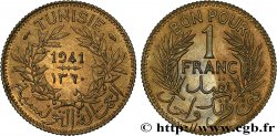 TUNEZ - Protectorado Frances Bon pour 1 Franc sans le nom du Bey AH1360 1941 Paris