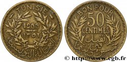 TUNISIE - PROTECTORAT FRANÇAIS 50 Centimes AH 1352 1933 Paris