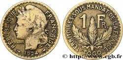 TOGO - FRENCH MANDATE TERRITORIES 1 Franc 1924 Paris