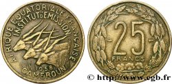 FRENCH EQUATORIAL AFRICA - CAMEROON 25 Francs antilopes 1958 Paris