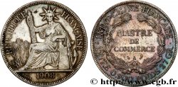 FRENCH INDOCHINA 1 Piastre de Commerce 1908 Paris