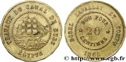 EGYPT - SUEZ CANAL 20 Centimes Borel Lavalley et Compagnie 1865