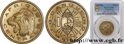 ÁFRICA CENTRAL
 Épreuve de 40 Francs de R. Cochet 1958 Paris FDC66 PCGS