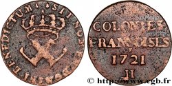 AMÉRIQUE - Louisiane, Acadie, Canada 9 Deniers des Colonies Françoises 1721 La Rochelle - H