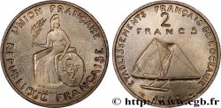 POLYNÉSIE FRANÇAISE - Océanie française Essai de 2 Francs avec listel en relief 1948 Paris