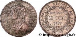ÎLE DE LA MARTINIQUE Bon pour 50 Centimes Colonie de la Martinique 1897 sans atelier