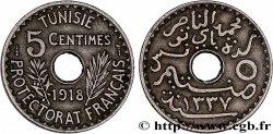 TUNISIE - PROTECTORAT FRANÇAIS 5 Centimes AH 1337 1918 Paris