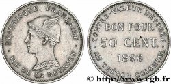 ÎLE DE LA RÉUNION - Troisième République 50 Centimes 1896 sans atelier