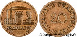 SAARLAND 20 Franken 1954 Paris