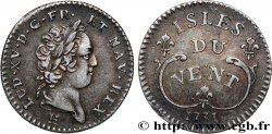 ÎLES DU VENT - LOUIS XV DIT LE BIEN AIMÉ Douze sols 1731 La Rochelle SUP