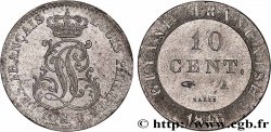 GUYANE FRANÇAISE 10 Cent. (imes) monogramme de Louis-Philippe 1846 Paris