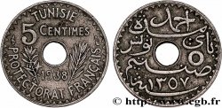 TUNISIA - Protettorato Francese 5 Centimes AH 1357 1938 Paris 