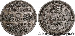 TUNISIA - French protectorate 5 Francs AH 1353 1934 Paris