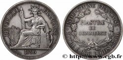 INDOCHINE FRANÇAISE 1 Piastre de Commerce 1896 Paris TTB