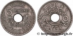 TUNISIE - PROTECTORAT FRANÇAIS 5 Centimes AH 1337 1918 Paris