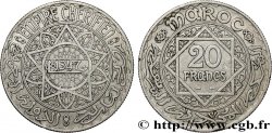 MOROCCO - FRENCH PROTECTORATE 20 Francs AH 1347 1928 Paris
