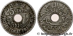 TUNISIE - PROTECTORAT FRANÇAIS 25 Centimes AH1338 1920 Paris