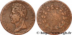 COLONIES FRANÇAISES - Charles X, pour la Martinique et la Guadeloupe 5 Centimes Charles X 1827 La Rochelle - A