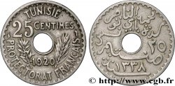 TUNISIE - PROTECTORAT FRANÇAIS 25 Centimes AH1338 1920 Paris