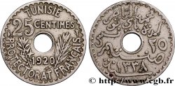 TUNISIE - PROTECTORAT FRANÇAIS 25 Centimes AH1338 1920 Paris