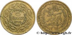 TUNISIA - French protectorate 5 Francs AH1365 1946 Paris