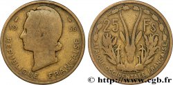FRENCH WEST AFRICA 25 Francs 1956 Paris