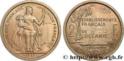 FRANZÖSISCHE POLYNESIA - Franzözische Ozeanien Essai de 2 Francs Établissements français de l’Océanie 1949 Paris