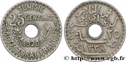 TUNISIE - PROTECTORAT FRANÇAIS 25 Centimes AH1338 1920 Paris