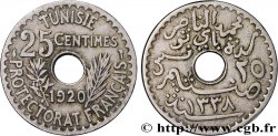 TUNISIE - PROTECTORAT FRANÇAIS 25 Centimes AH1338 1920 Paris