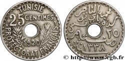 TUNISIE - PROTECTORAT FRANÇAIS 25 Centimes AH1338 1920 Paris