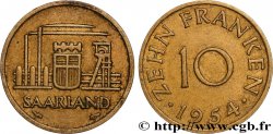 SAARLAND 10 Franken 1954 Paris