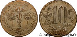 ALGERIA Essai en laiton 10 Centimes Chambre de commerce d’Alger 1919 Alger XF