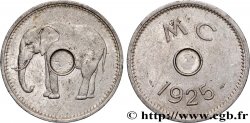 FRENCH CONGO 1 Jeton éléphant MC (Moyen Congo) non percée 1925 