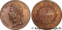 COLONIES FRANÇAISES - Charles X, pour la Martinique et la Guadeloupe 5 Centimes 1827 La Rochelle - A