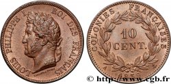 FRENCH COLONIES - Louis-Philippe for Guadeloupe 10 Centimes 1839 Paris MS
