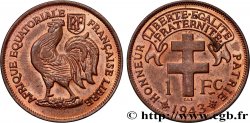 AFRICA EQUATORIALE FRANCESE - Forze Francesi Liberi 1 Franc 1943 Prétoria 