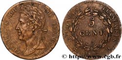 COLONIES FRANÇAISES - Charles X, pour la Martinique et la Guadeloupe 5 Centimes Charles X 1827 La Rochelle - A