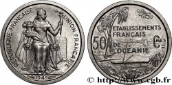 POLINESIA FRANCESE - Oceania Francese 50 Centimes Établissements Français de l’Océanie 1949 Paris 