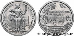 FRENCH POLYNESIA - French Oceania 50 Centimes Établissements Français de l’Océanie 1949 Paris