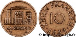 SAARLAND 10 Franken 1954 Paris
