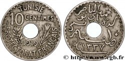 TUNISIA - FRENCH PROTECTORATE 10 Centimes AH 1337 1919 Paris