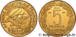 AFRICA EQUATORIALE FRANCESE - CAMERUN Essai de 5 Francs 1958 Paris