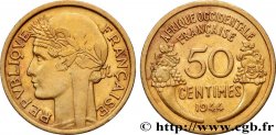 AFRICA OCCIDENTALE FRANCESA 50 Centimes Morlon 1944 Londres