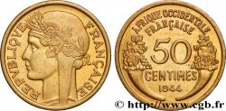 FRENCH WEST AFRICA 50 Centimes Morlon 1944 Londres