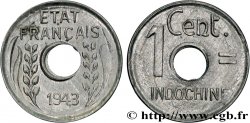 FRENCH INDOCHINA 1 Centième 1943 Hanoï