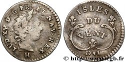 ANTILLES FRANÇAISES - ISLES DU VENT Six Sols 1731 La Rochelle