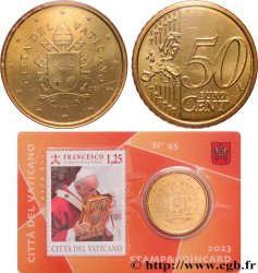 VATICAN Coin-Card (n°45) 50 Cent ARMOIRIES DU PAPE FRANÇOIS + timbre
2023 Rome
