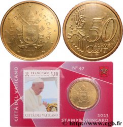 VATICAN Coin-Card (n°47) 50 Cent ARMOIRIES DU PAPE FRANÇOIS + timbre
2023 Rome
