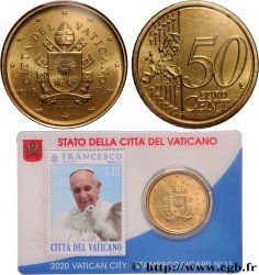 VATICAN Coin-Card (n°33) 50 Cent ARMOIRIES DU PAPE FRANÇOIS + timbre
2020 Rome